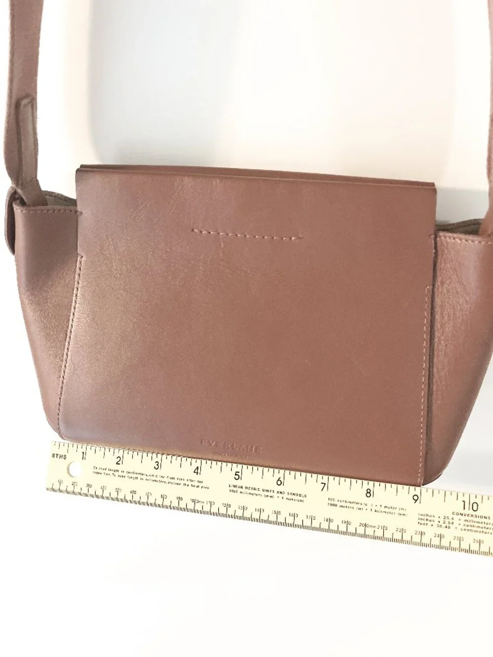 Everlane The Form Mini Bag Crossbody Cognac Brown